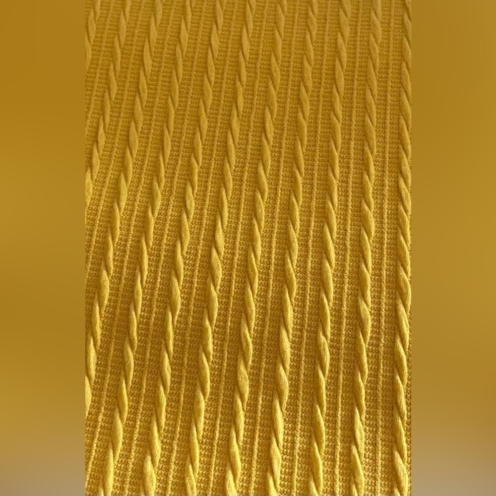 Elegant Yellow Ribbed Sleeveless Midi Tank Dress - Picture 6 of 10